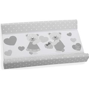 Italbaby Materassino fasciatoio in pvc 2 lati, per il cambio del pannolino, universale, misura cm 49x81x10, made in italy, Italbaby dolci coccole grigio