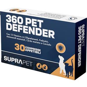 Suprapet Multivitaminico per Cani e Gatti - 30 Compresse Appetibili Con 13 Vitamine, 6 Minerali, Aminoacidi e Taurina - Integratore per Tutte le Taglie ed Età