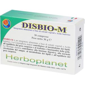 HERBOPLANET Srl Disbio-M integratore berberina + guggul per metabolismo lipidi - 30 compresse
