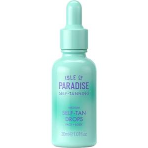 Isle of Paradise Gocce autoabbronzanti per viso e corpo, medie, illumina e uniforma il tono della pelle, gocce autoabbronzanti per pelli abbronzate e luminose, vegane e cruelty free, 30 ml