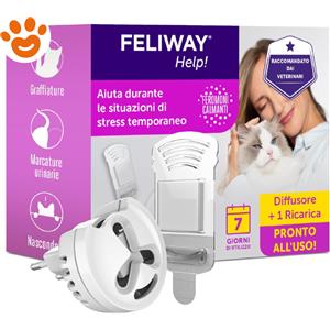Ceva Salute Animale Feliway Help Diffusore con Ricarica per Ridurre lo Stress nei Gatti