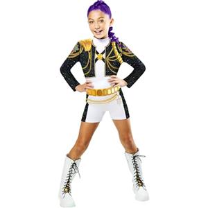 Rubie's RUBIES COSTUME KPOP RUMI GOLD CLASSIC, per ragazza, ragazze, k-pop, Rumi, netflix, Top, giacca e pantaloncini, licenza ufficiale Netflix, demon hunters, huntrix, carnevale, feste e cosplay. TAGLIA S