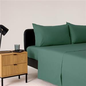 Bassetti Completo Letto Matrimoniale, Salvia, 100% Cotone, 240X280 cm, Set Lenzuola, Parure, Lavabile In Lavatrice, Lenzuolo Sopra, Lenzuolo Sotto Con Angoli, 2 Federe