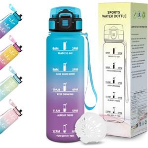 Motswedi Borraccia 500 ml, Senza BPA, Bottiglia Plastica, a prova di perdite, Borraccia Bambina, Adatta a Bevande Gassate, Bottiglia Ideale per Yoga, Scuola, Attività All'aperto - Blu viola