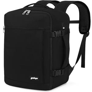 YOKGO Zaino 40x30x20 Ryanair Bagaglio a Mano per Wizzair Vueling 24L Zaino da Viaggio Cabina,Borsa Aereo Porta PC Laptop 15.6" Per Donna,Uomo,Trekking e Lavoro.Travel Backpack Nero