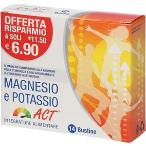 F&F Magnesio Potassio Act - Integratore Alimentare in Bustine da 5g per Ridurre Stanchezza e Mantenere Equilibrio Elettrolitico