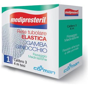 CORMAN SpA Medipresteril Rete Tubolare Elastica Gamba Ginocchio Calibro 3 4 Metri - Fascia Elastica per Supporto Muscolare