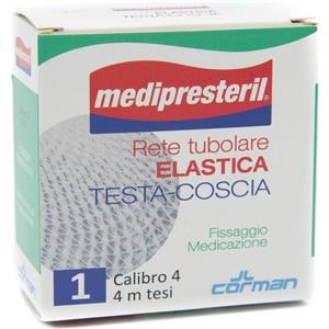 CORMAN SpA Medipresteril Rete Tubolare Elastica Calibro 4 per Testa e Coscia - 4 Metri