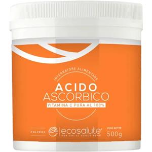 SPAZIO ECOSALUTE Acido Ascorbico 500 g - Integratore di Vitamina C pura per energia e benessere