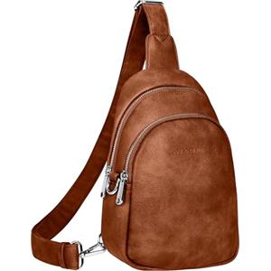Vantamo Borsa Donna con Protezione RFID & Clip Antifurto, Borse a Tracolla con Cinturino Regolabile, Borsa Tracolla Donna Casuale per Viaggi e uso Quotidiano, Tendenza Sling Bag con Cerniera Argentata