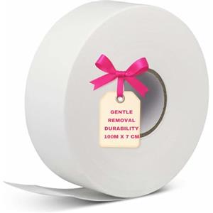 LALILL Strisce Depilatorie in Rotolo 100 m x 7 cm - Veli Resistenti per Ceretta Calda, Cera a Zucchero - Uso Professionale e Domestico