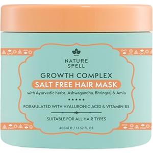 Nature Spell Maschera per capelli per la crescita dei capelli, 400 ml, infusa con erbe ayurvediche, stimola la crescita sana dei capelli, senza sale, adatta a tutti i tipi di capelli, compresi i