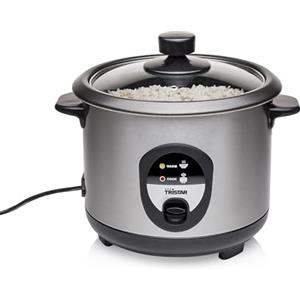 Tristar RK-6126 Cuociriso Elettrico Recipiente Antiaderente, 400 w, Acciaio Inossidabile, 1 litro