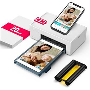 Liene Amber M200 Stampante Fotografica Portatile con Batteria Ricaricabile WiFi Stampante Foto con 20 Cartes 10x15cm, 300DPI Sublimazione Termica, Stampa Fotografica per Smartphone iPhone/Android
