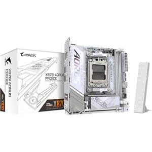 GIGABYTE X870I AORUS PRO ICE Scheda madre - Supporta CPU AMD Ryzen serie 9000, VRM a 8+2+1 fasi, fino a 8400 MHz DDR5 (OC), 1xPCIe 5.0 M.2 + 1xPCIe 4.0 M.2, WI-FI 7, LAN 2,5 GbE, USB 4