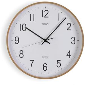 VERSA Orologio da Parete in plastica, al Quarzo, in MDF, 5 x 35 x 35 cm