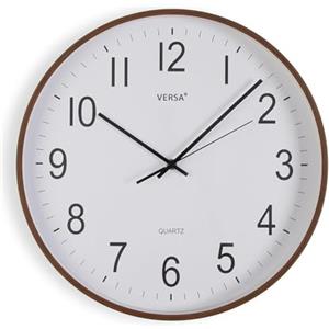 VERSA Orologio da Parete in plastica, al Quarzo, in MDF, 5,5 x 40 x 40 cm