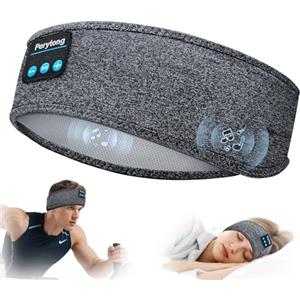 Perytong Sleep Headphones - Cuffie Senza fili sportive con altoparlanti ideali per allenamento, jogging, yoga, insonnia, dormienti laterali, grigio