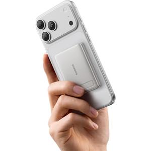 Baseus Mini Magsafe Powebank 5000mAh 20W con Supporto Pieghevole, Qi2-Certificato Magnetico Power Bank Magnetic Ricarica Rapida Batteria Esterna per iPhone 17/16/15/14/13/12/PRO Max Series, Titanio