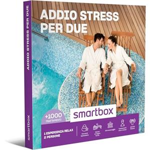 Smartbox - Cofanetto Regalo Coppia - Addio Stress per Due - Idee Regalo Originale - 1 Esperienza Relax per 2 Persone