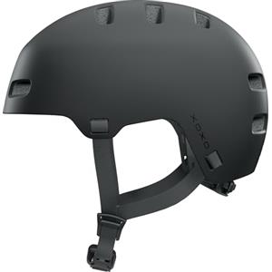 ABUS Casco da bicicletta XOXO - Casco da città in stile skater - Casco per skateboard, bicicletta, scooter - con imbottitura ottimizzata - per ragazzi e adulti - taglia S, nero