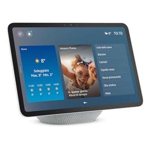 Amazon Echo Show 11 (ultimo modello) - Schermo Full HD da 11" con colori vibranti, area di visione più ampia, audio spaziale e Alexa, Bianco ghiaccio