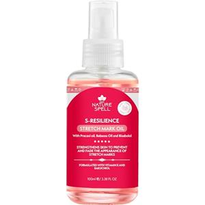 Nature Spell Olio per il corpo per smagliature, rafforza l'elasticità della pelle e aiuta con la comparsa di smagliature e cicatrici, infuso con vitamina E, vegano, 100 ml