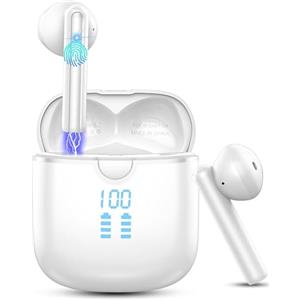 Donerton 2026 Cuffie Bluetooth 5.3, Auricolari Bluetooth Stereo HiFi, 40 Ore Cuffiette In Ear con ENC Cancellazione Rumore Mics, IP7 Impermeabili Cuffie Senza Fili per iOS/Android, Cuffiette Touch Control