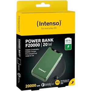 Intenso Powerbank F20000, batteria esterna con PD (20W) & QC (18W), connettore USB-C e USB-A, 20000 mAh, verde: Amazon.de: elettronica e foto