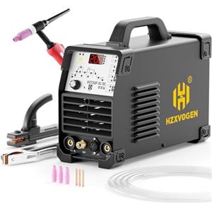 H HZXVOGEN Saldatrice TIG, 200A TIG Welder AC/DC con impulso, 230V HF TIG/Stick/Spot/Pulse/ACDC TIG/2T 4T 6 in 1 alluminio IGBT Inverter Saldatrice Elettrodo, HVT250P conTemperaturgesteuerter Lüfter