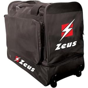 Etoile Borsa Mini Star Trolley per Zeus Sport Tracolla Regolabile Ampio Scomparto Principale Allenamento Fitness Palestra Borsone Fondo Rigido Ruote Trasporto (Nero, H 47 x L 51 x P 31 cm)