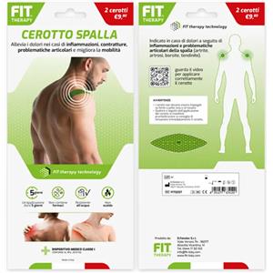 D.FENSTEC Fit Therapy Cerotto Spalla - 2 Pezzi, Sollievo per Dolori Muscolari con Tecnologia FIR