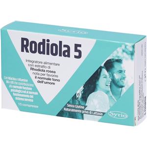 Syrio Rodiola 5 - Integratore Alimentare con Rhodiola Rosea 5% in Rosavina, Niacina e Vitamine B1 e B6 per il Sistema Nervoso