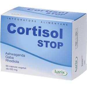 LARIX CORTISOL STOP - Integratore Alimentare 60 Capsule con Ashwaganda e Rhodiola per Rilassamento e Benessere Mentale