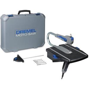 Dremel Moto-Saw - Sega da traforo compatta con seghetto da traforo staccabile, Taglia svariati materiali (legno, plastica, laminati e metallo), 70 W, 5 lame, Complemento guida parallela, Valigetta