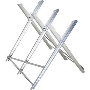 DURHAND Cavalletto Taglialegna Pieghevole e Triangolare in Metallocon Denti Seghettati, 83x83x79 cm, Argento | Aosom Italy