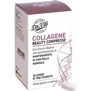Marco Viti Collagene Beauty - Integratore con Peptidi Bioattivi, Acido Ialuronico e Biotina, 30 Compresse
