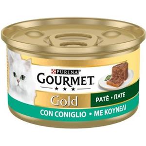 Purina Gourmet Gold Paté Umido per Gatti al Coniglio - 85 gr - Consistenza Morbida e Vellutata