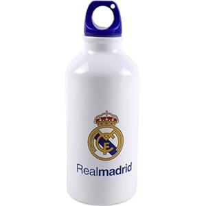 CYPBRANDS Real Madrid, bottiglia, bottiglia d'acqua, tanica, borraccia bianca, prodotto ufficiale