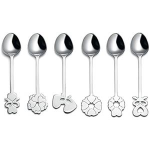 Guzzini Love - Set di 6 Cucchiaini in Acciaio Inox con Design a Tema Cuore