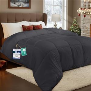 Utopia Bedding Piumone, Primavera/Estivo Piumino, Piumino Leggero, Trapunta Primavera/Estivo 100% Microfibra in Fibra Cava (Primavera/Estivo) (Grigio, 135x200 cm)