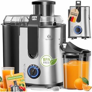 KESSER - Centrifuga Frutta e Verdura, 800W Estrattore di Succo a Freddo con 85MM Bocca Larga, Centrifuga in Acciaio Inox a Doppia Velocità con Funzione Antigoccia, Facile Pulizia, Senza BPA