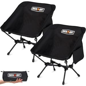 OVERMONT Sedia Campeggio Pieghevole Portatile - Leggera Sedie Pieghevoli da Esterno Max Portata 150kg - Sedia Campeggio Compatta con Borsa da Trasporto per Esterni Spiaggia Pesca Picnic Giardino