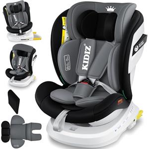 KIDIZ® Seggiolino auto per bambini Seggiolino auto per neonati Seggiolino auto per bambini Isofix Top Tether Girevole a 360° Gruppo 0/1/2/3 dalla nascita 0-36kg, nero