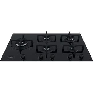 Whirlpool Whrilpool GOA9523/NB1 Piano Cottura 90cm vetro cristallo Nero, 5 fuochi, griglie in ghisa