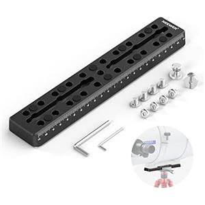 NEEWER 230mm Barra di Guida Piastra a Coda di Rondine Stile Vixen, Piastra di Montaggio in Metallo Sella con M6 1/4" 3/8" Vite per Telescopio Adattatore OTA Equatoriale Treppiede Astrofotografia,QR003