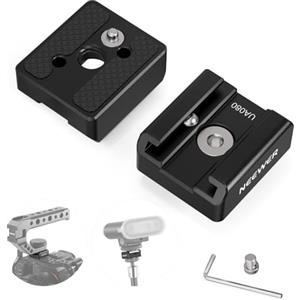 NEEWER Set di Adattatore Cold Shoe Mount (2 Pezzi), Vite da 1/4", Perni Anti Caduta a Molla per ARRI, Compatibile con DJI Mic, Flash, Supporto Monitor, Luce Pannello LED, Magic Arm, Treppiede, UA080