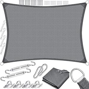 KESSER® Tenda a vela, parasole, paravento | Tessuto HDPE | idrorepellente e antivento, robusto e stabile per ombreggiare il giardino, balcone o il terrazzo, Sabbia, 3x4m