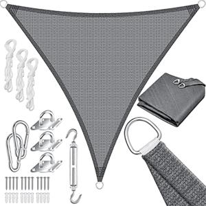 KESSER® Tenda a vela, parasole, paravento | Tessuto HDPE | idrorepellente e antivento, robusto e stabile per ombreggiare il giardino, balcone o il terrazzo, Sabbia, 5x7x7m