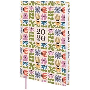 Finocam - Agenda 2026 1 Giorno per Pagina | Gennaio - Dicembre 12 mesi | Agenda Annuale 2026 con elastico e nastro in tessuto | Copertina Rigida Porto Design - Camila - Internazionale, Giornaliera